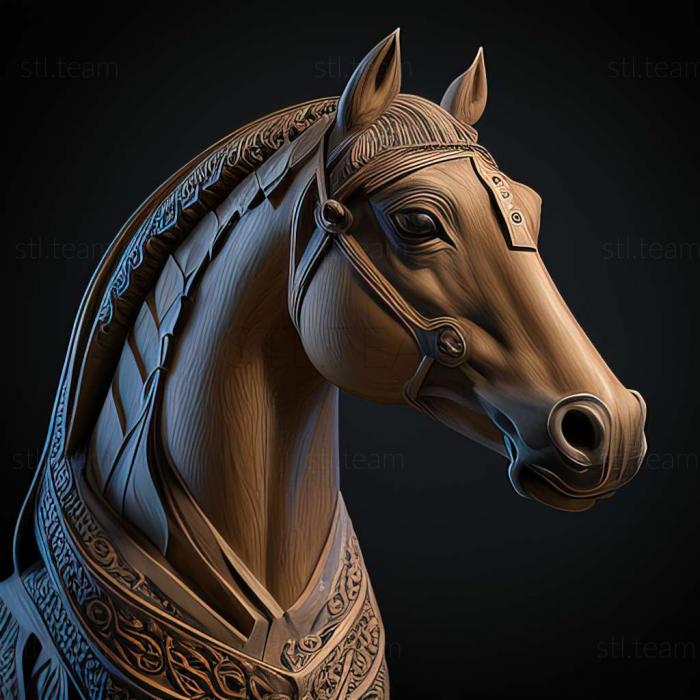 3D модель Godolphin Арабська відома тварина (STL)